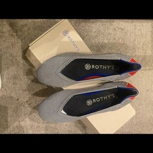 Rothy’s 8.5 Cherry Ribbon Stripe flat